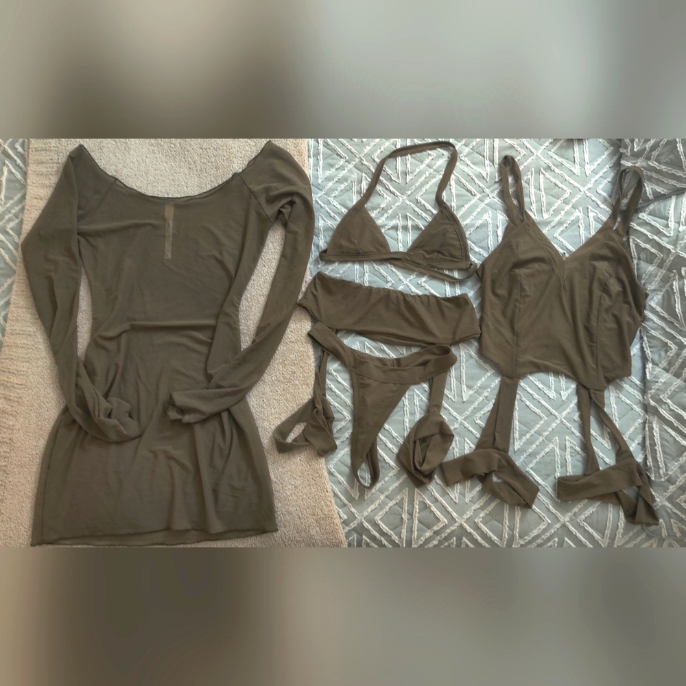 Laina Rauma Sheer Lingerie Set L/XL in "Jungle"
